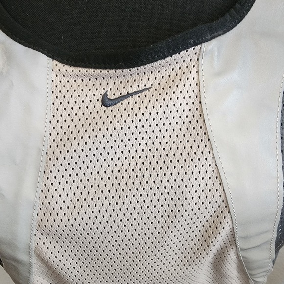 Nike Running Vest Unisex S/M Mesh Reflective Adjustable Gray Beige Breathable - Picture 2 of 10